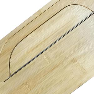 Ensemble de planches à pain, planche à découper en bois avec coupe-bagel en acier inoxydable pour baguette, pain au levain - Product Image 5