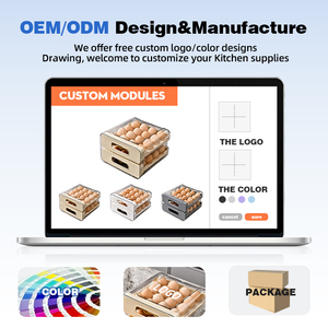 WANUO Organizador de Huevos de Plástico Apilable, Cajón de 2 Niveles para Cocina, Nevera, 32 Capacidad - Product Image 5