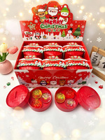 Jouet anti-stress en TPR en forme de chignon de Noël à rebond lent, cadeau promotionnel sensoriel à presser