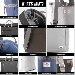 Free Sample Men Women Recycled Pet Anti Theft <b>Roll</b> <b>Top</b> <b>Backpack</b> Casual Travel <b>Laptop</b> <b>Backpack</b> Water Resistant College School - Product Image 4