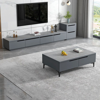 2026 Luxuriöse TV-Möbel Moderne TV-Kommode und Couchtisch mit Schublade für Wohnzimmer-Einrichtung
