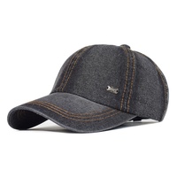 Alta calidad Vintage lavado algodón Denim logotipo personalizado Polo gorras béisbol