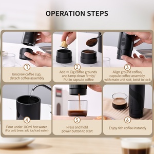 Cafetera Espresso Portátil 2 en 1, 20 Bares, Máquina Eléctrica de Mano para Viajes, Campamentos y Oficina, Preparación Rápida de Café Cremoso - Product Image 6
