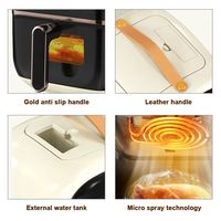 Vaporisateur d'eau 3D sans huile Écran tactile numérique à led Micro Jet Friteuses intelligentes avec poignée et panier à fenêtre visible