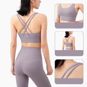 Sujetador Deportivo de Yoga con Espalda Cruzada y Soporte Alto, Ropa Deportiva Sexy para Mujer, Top Corto para Gimnasio, Talla Grande, Ropa Interior Deportiva - Product Image 2