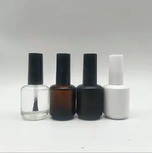 luxury 7ml 15ml empty display amber white nail polish bottle brush black wholesale