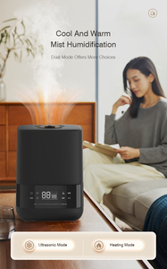 RUNAL Black LED Light Cool Mist Ultrasonic <b>Humidifier</b> With Aromatherapy Smart WiFi 6L & App-Controlled Water Oil Diffuser Black - Product Image 3