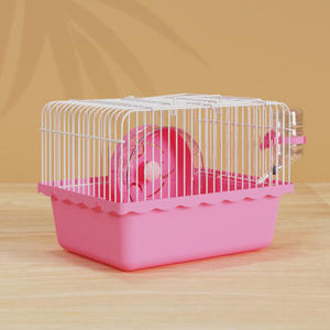 <span class=keywords><strong>Habitat</strong></span> portable en plastique pour hamster avec accessoires complets, style pastoral mignon, maison pour hamsters nains syriens, cage de voyage facile à nettoyer - Product Image 3