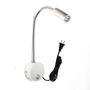 Hotel Home <strong>Bed</strong> <strong>Reading</strong> Light 3W Wall Mounted With On/Off Switch Warm Flexible Snake LED <strong>Reading</strong> <strong>Lamp</strong> Wall <strong>Lamp</strong> - Product Image 3