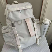 Grand sac à dos géométrique en nylon avec fermeture éclair, pour hommes et femmes, décontracté, pour les voyages, l'école, avec poches latérales, unisexe, pour tous les jours