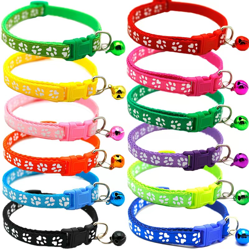 Factory Wholesale Cat Collar Pet Bell Collar Multi Color Cat Accessory Safety Buckle Collar For Cat And Puppy