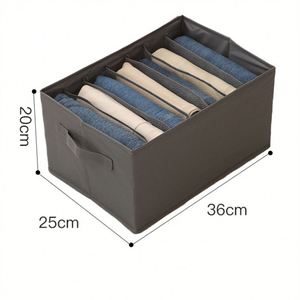 Foldable Compartment Jeans <b>Storage</b> Box Closet <b>Wardrobe</b> Clothes 7 Grids Divider Drawer Underwear Organizer - Product Image 4