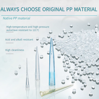 Embouts de pipette universels jetables pour laboratoire, 10 µl, 200 µl, 1000 µl, embouts de micropipette jaunes et bleus