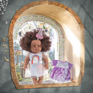 Poupée Bébé Personnalisée Belinda en Vinyle Noir, Ensemble Bébé Réaliste avec Accessoires, Cadeau pour Filles - Product Image 5