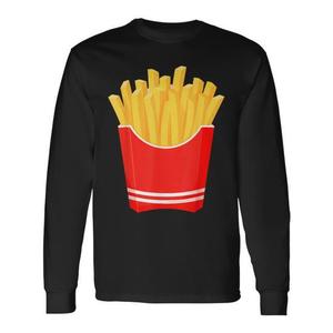 Camiseta de manga larga con diseño de papas fritas, comida rápida, disfraz de Halloween, talla para adulto - Product Image 1