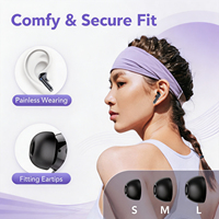 Écouteurs sans fil intra-auriculaires S56 avec logo personnalisé, réduction de bruit ENC, étanches IPX7, affichage numérique LED pour le travail et l'usage quotidien