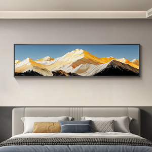Abstract Mountain Oil Painting 120x40 Cm Hand Painted Canvas <b>Art</b> Bedroom Living Room Wall Decor - Product Image 3