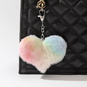 Sang Trọng Đầy Màu Sắc Trái Tim Pom Pom Keychain Bướm Mèo Ngôi Sao Hình Dạng Fluffy Bóng Sang Trọng Keychain Cầu Vồng Túi Mặt Dây Chuyền <span class=keywords><strong>Keyring</strong></span> - Product Image 3