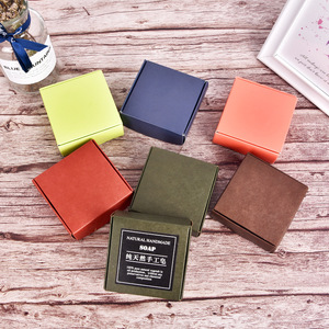 Boîte à <span class=keywords><strong>savon</strong></span> <span class=keywords><strong>vintage</strong></span> carrée pliable en papier kraft - Product Image 1