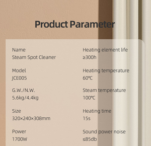 Limpiador de alfombras portátil profesional, vaporizador al vacío para manchas de tela, instalación vertical, función de secado húmedo, eléctrico sin bolsa - Product Image 5