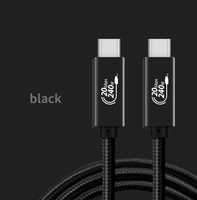 USB3.2 Gen 2 Velocidad rápida 5A 240W USBC 20Gbps Tipo C PD Cable con chaqueta de nylon y blindaje trenzado para cámara y computadora