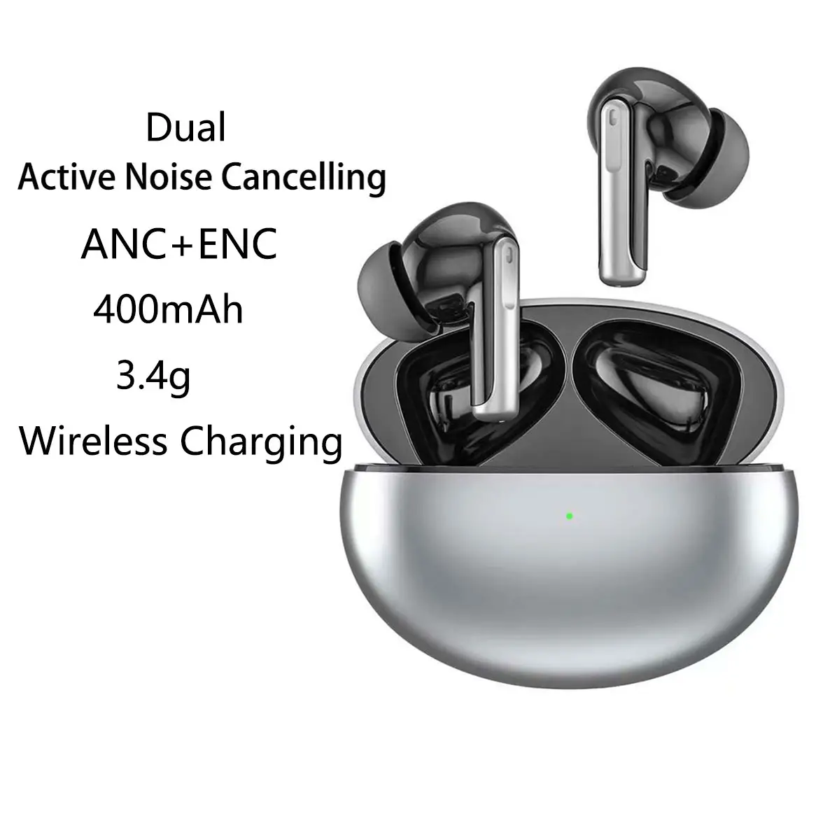 Tws Active Noise Canceling Écouteurs sans fil Réduction du bruit Casque intra-auriculaire Écouteurs ANC