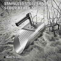 Ensemble d'outils de fouille industriels en acier inoxydable, petite pelle, truelle de plage, détection de métaux, chasse au trésor sous-marine, pelle de camping