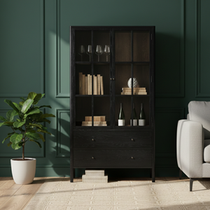 Meuble à vin extensible en verre noir, design moderne, vitrine de rangement pour bar à domicile, villa, salon, mobilier de luxe - Product Image 6