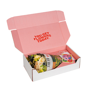 Custom logo Print delivery shipping flower box 2023 gift box for flower store
