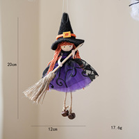Poupée Magique Sorcière Ange avec Jupe en Tulle Gothique Décoration d'Halloween et de Noël Ornement Remplis de Coton PP