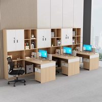 Bureau de direction avec armoire latérale haute, table de bureau moderne et simple sans chaises