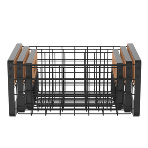 WIREKING Juego <span class=keywords><strong>de</strong></span> Cestas <span class=keywords><strong>de</strong></span> Frutas Apilables con Asa <span class=keywords><strong>de</strong></span> <span class=keywords><strong>Madera</strong></span>, Cesta <span class=keywords><strong>de</strong></span> Almacenamiento Plegable, Organizador <span class=keywords><strong>de</strong></span> <span class=keywords><strong>Cosas</strong></span> para Sala <span class=keywords><strong>de</strong></span> Estar y <span class=keywords><strong>Cocina</strong></span> - Product Image 2