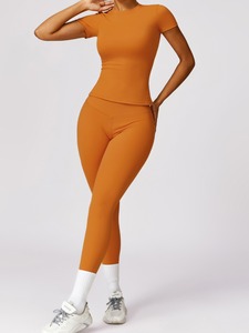 Nouvel <span class=keywords><strong>ensemble</strong></span> de sport <span class=keywords><strong>pour</strong></span> <span class=keywords><strong>femme</strong></span>, haute élasticité, séchage rapide, avec fermeture éclair, idéal <span class=keywords><strong>pour</strong></span> la gym, le fitness, la course en extérieur et le yoga - Product Image 4