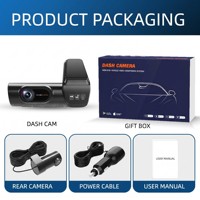 Grosir Pabrik Dash Cam 4K 5.8G WiFi 2 Lensa Depan 4K Belakang 2.5K DVR Mobil Penglihatan Malam G-Sensor AI Dash Cam Mobil dengan ADAS BSD