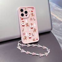 Cadeau de Noël, accessoires mobiles, coque de téléphone pour iPhone 16 15 17 18 Pro Max 14 13, coque arrière de couleur bonbon