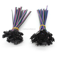 Konektor Kabel Pin Male Female 2 3 4 5 6, Konektor SM JST, Terminal Lampu Strip LED RGB, Jack 2pin 3pin 4pin