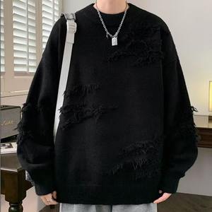 Sudadera personalizada de alta calidad para hombre Diseño de moda suave con cuello redondo retro Anti-pilling Otoño Suministro ODM Suéter al por mayor - Product Image 6