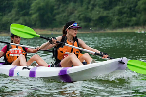 Barco de plástico duro para <span class=keywords><strong>2</strong></span> + <span class=keywords><strong>1</strong></span> Personas, <span class=keywords><strong>Kayak</strong></span> de 12 pies, <span class=keywords><strong>kayak</strong></span> de pesca con paleta en Tandem, precio competitivo - Product Image 3