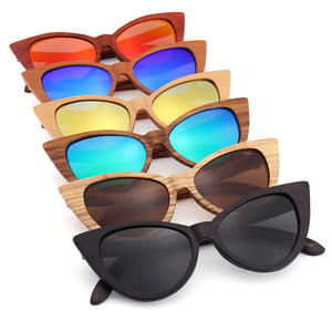 แว่นกันแดดไม้ทรงแคทอายผู้หญิงกรอบสีดำเลนส์ TAC UV400 ป้องกันแฟชั่นการเดินทางซันเชดส์ W3034 - Product Image 5