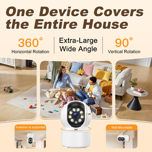 Caméra de sécurité domestique <span class=keywords><strong>WiFi</strong></span> 1080p intérieure, moniteur bébé, détection de mouvement, audio bidirectionnel intelligent avec vision nocturne - Product Image 4