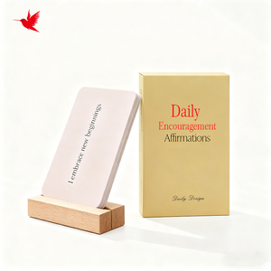 Cá nhân thẻ trò chơi của thiết kế của riêng bạn in ấn motivational tích cực Flashcards khẳng định thẻ tùy chỉnh với Gỗ Đứng - Product Image 2