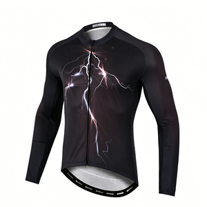 Ropa de Ciclismo Transpirable de Manga Larga con Protección UV, Estilo Sublimado Personalizado, Directo de Fábrica al Por Mayor, para Primavera y Otoño - Product Image 1