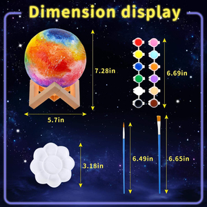 Nhà Máy Giá Sơn Nghệ Thuật Và Thủ Công Kit Thân Thiện Với Môi 3D LED Ánh Sáng Mặt Trăng Đèn Sơn Kit Cho Trẻ Em Lớp Học Hoạt Động - Product Image 4