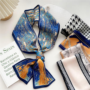Frauen Marke Schal Skinny Bag Schals Design Handgelenk Handtuch Foulard Halstuch Stirnband <span class=keywords><strong>Tarot</strong></span> Const ellation Twill Seiden schal - Product Image 3