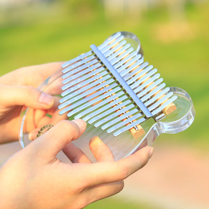 MABET MT-17 <span class=keywords><strong>Kalimba</strong></span> en aluminium transparent à 17 tons, écologique, pour débutants, piano à doigts, jouet anti-stress en forme d'ours - Product Image 3