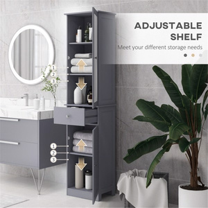 Gabinete de almacenamiento de baño gris de lujo DB Material MDF para sala de estar y dormitorio-No enviado por - Product Image 2