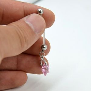 Anneau de nombril de <span class=keywords><strong>grossesse</strong></span> 14G, anneaux de nombril flexibles, <span class=keywords><strong>piercing</strong></span> de nombril, barre de nombril, rétention, acrylique, bijoux de corps sexy pour femmes - Product Image 2