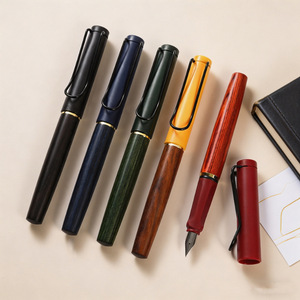 Penna Stilografica Vintage in Legno Naturale per Affari, Personalizzabile con Logo, per Studenti, Correzione della Postura, Calligrafia Artistica - Product Image 1