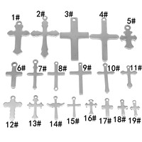 Breloques croix en acier inoxydable pendentifs crucifix assortis pour colliers bracelets boucles d'oreilles bijoux à bricoler