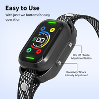 TIZE Neues Produkt Patentiertes Farbdisplay-Design Intelligentes Hunde-Gerät Vibrations-Antibell-Halsband